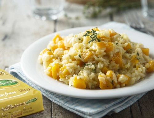 Risotto alla zucca mantecato al burro di centrifuga